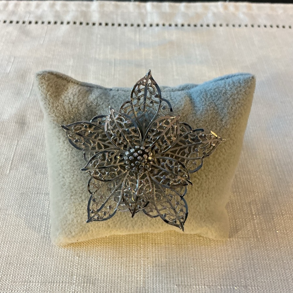 Corocraft Silver Tone Brooch